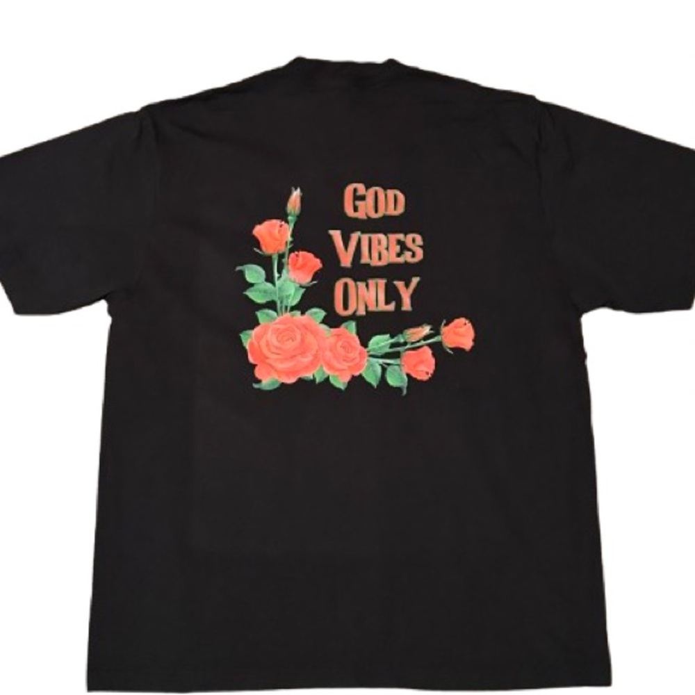 God Vibes Only Heavyweight Tee by God Got Me. Comes in Small-3XL